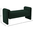 Meridian Furniture Stylus Green Fabric Bench
