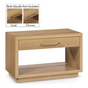 Meridian Furniture Avery Oak Wood Veneer Night Stand