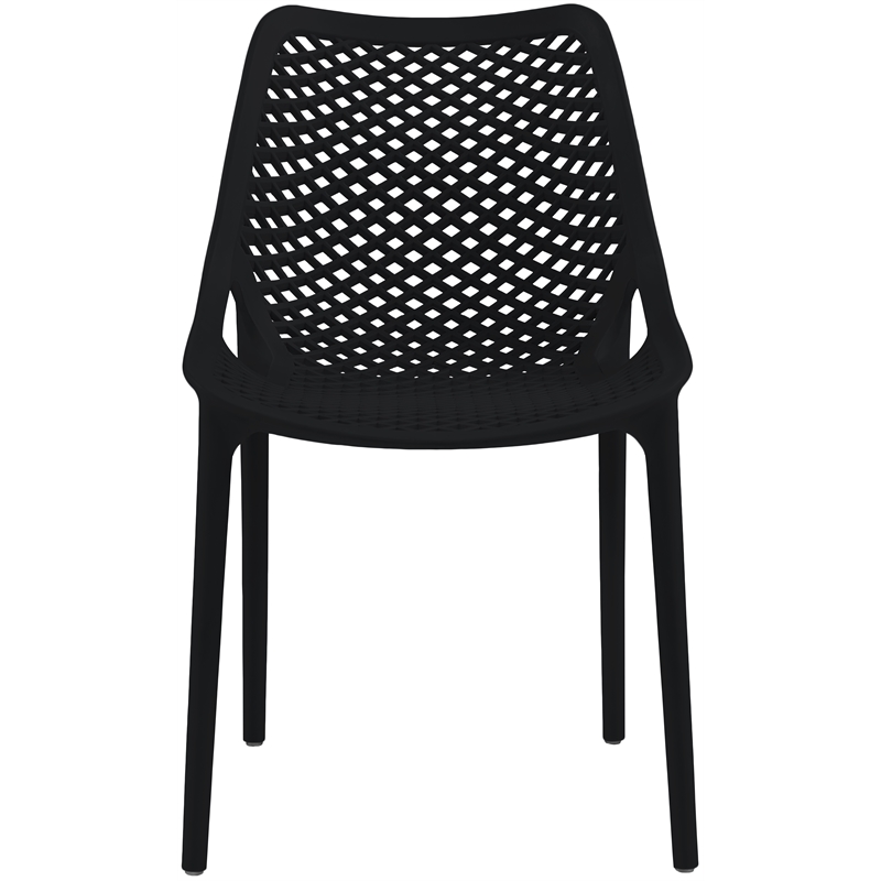 Meridian Furniture Mykonos Black Outdoor Patio Dining Chair (Set of 4)