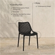 Meridian Furniture Mykonos Black Outdoor Patio Dining Chair (Set of 4)