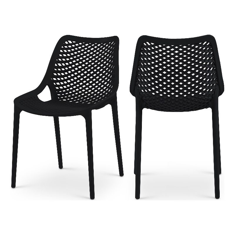 Meridian Furniture Mykonos Black Outdoor Patio Dining Chair (Set of 4)