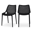 Meridian Furniture Mykonos Black Outdoor Patio Dining Chair (Set of 4)