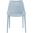 Meridian Furniture Mykonos Sky Blue Outdoor Patio Dining Chair (Set of 4)
