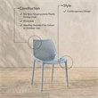 Meridian Furniture Mykonos Sky Blue Outdoor Patio Dining Chair (Set of 4)