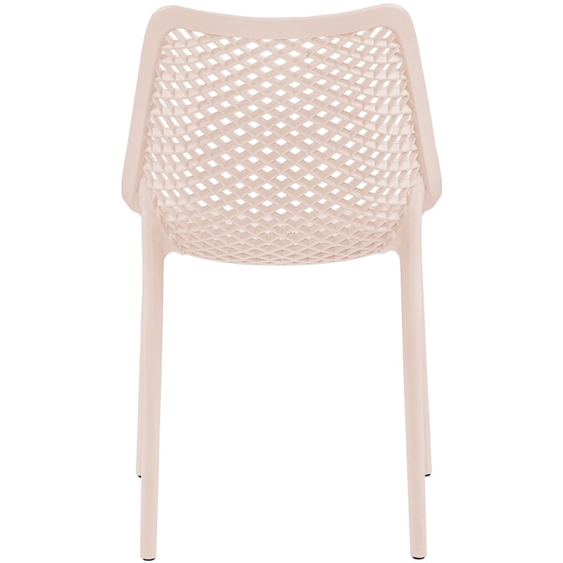 Meridian Furniture Mykonos Pink Outdoor Patio Dining Chair (Set of 4)