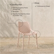 Meridian Furniture Mykonos Pink Outdoor Patio Dining Chair (Set of 4)