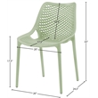 Meridian Furniture Mykonos Mint Outdoor Patio Dining Chair (Set of 4)