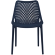 Meridian Furniture Mykonos Navy Outdoor Patio Dining Chair (Set of 4)