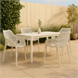 Meridian Furniture Mykonos White Outdoor Patio Dining Chair (Set of 4)
