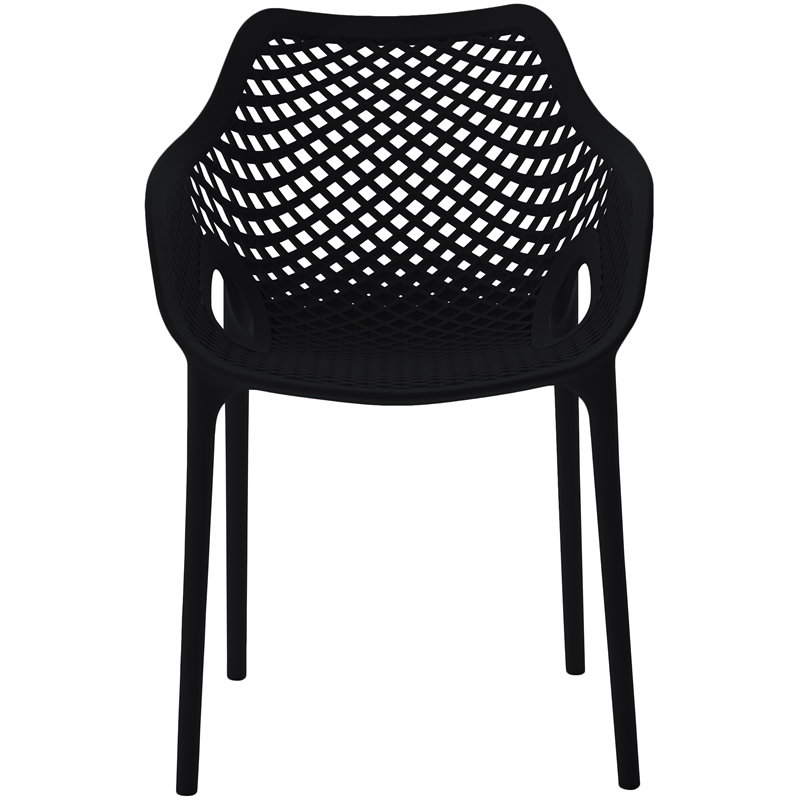 Meridian Furniture Mykonos Black Outdoor Patio Dining Chair (Set of 4)