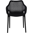 Meridian Furniture Mykonos Black Outdoor Patio Dining Chair (Set of 4)