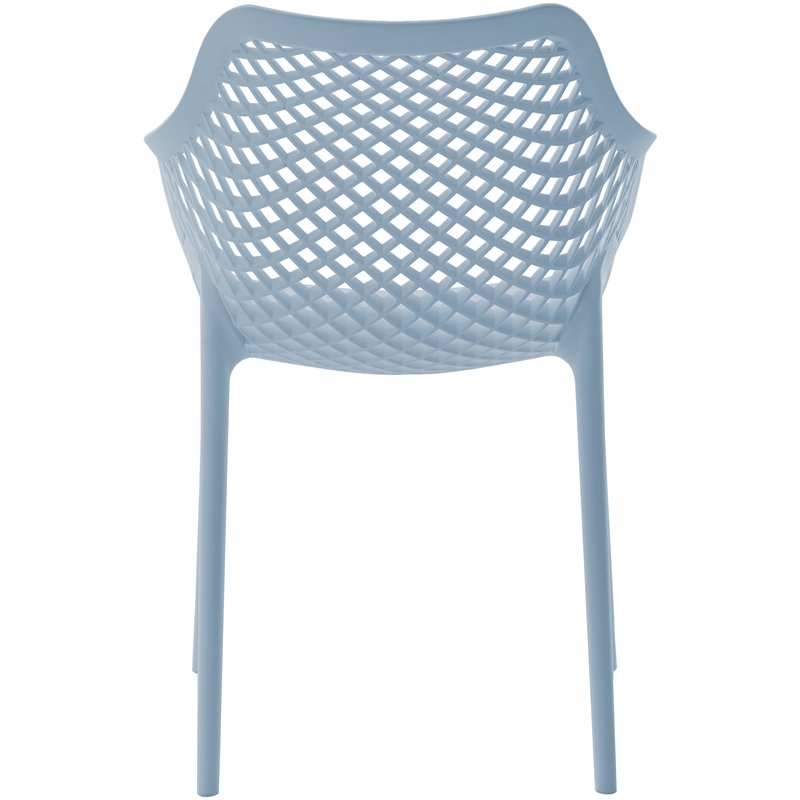Meridian Furniture Mykonos Sky Blue Outdoor Patio Dining Chair (Set of 4)