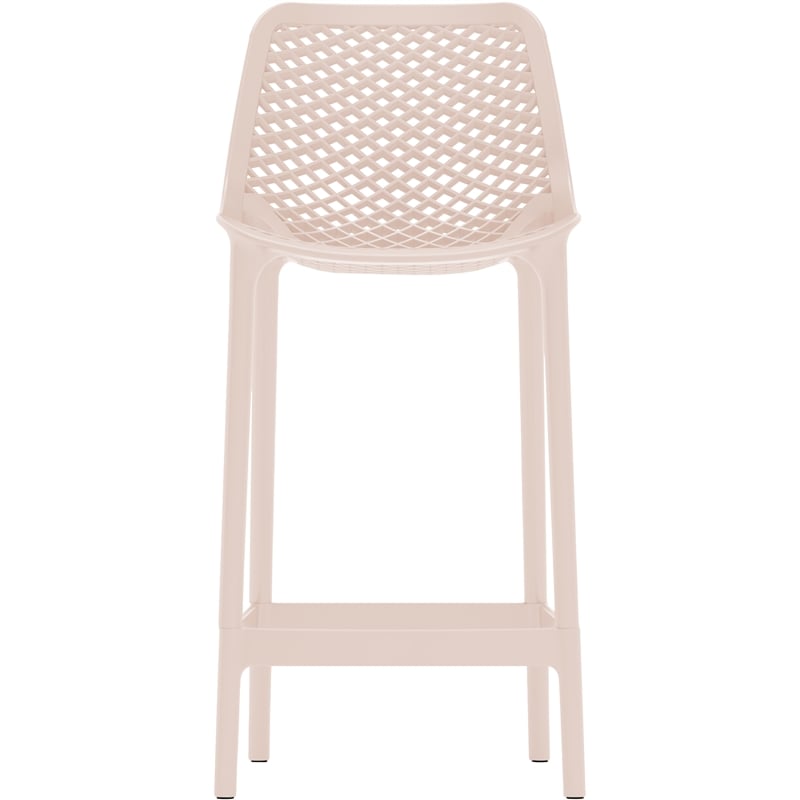 Meridian Furniture Mykonos Pink Outdoor Patio Stool (Set of 4)