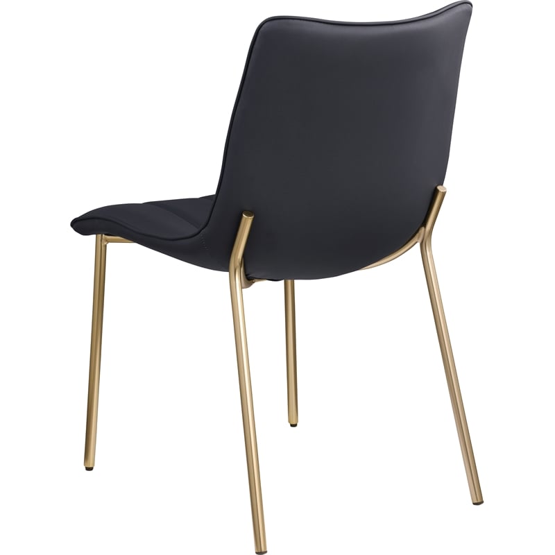 Meridian Furniture Isla Black Vegan Leather Dining Chair (Set of 2)