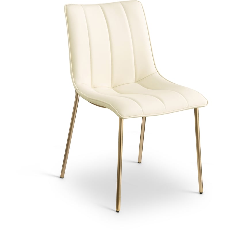 Meridian Furniture Isla Cream Vegan Leather Dining Chair (Set of 2)