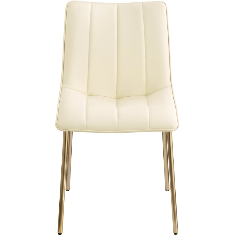 Meridian Furniture Isla Cream Vegan Leather Dining Chair (Set of 2)