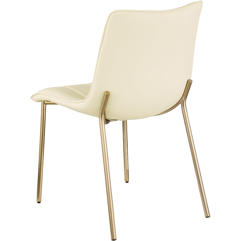 Meridian Furniture Isla Cream Vegan Leather Dining Chair (Set of 2)