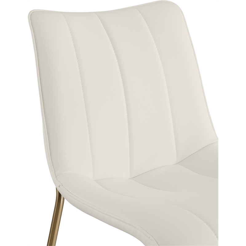 Meridian Furniture Isla Off White Vegan Leather Dining Chair (Set of 2)