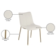 Meridian Furniture Isla Off White Vegan Leather Dining Chair (Set of 2)