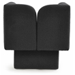 Meridian Furniture Marcel Boucle Fabric Upholstered Accent Chair in Rich Black