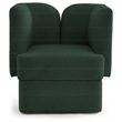 Meridian Furniture Marcel Boucle Fabric Upholstered Accent Chair in Rich Green