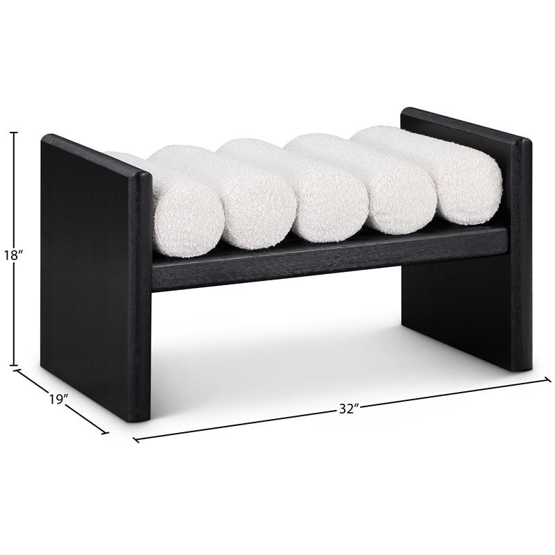 Meridian Furniture Waverly Cream Bench