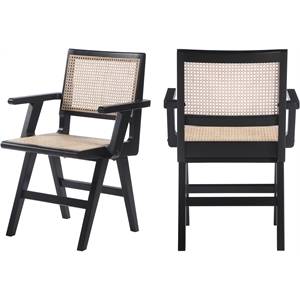 Meridian Furniture Preston Black Dining Arm Chair (Set of 2)