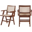 Meridian Furniture Preston Walnut Dining Arm Chair (Set of 2)