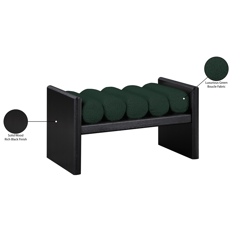 Meridian Furniture Waverly Green Bench
