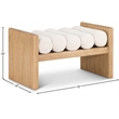 Meridian Furniture Waverly Cream Bench