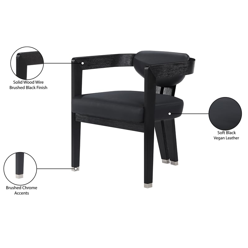 Meridian Furniture Carlyle Black Dining Chair