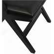 Meridian Furniture Abby Black Vegan Leather Dining Arm Chair (Set of 2)