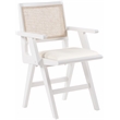 Meridian Furniture Abby White Vegan Leather Dining Arm Chair (Set of 2)