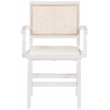 Meridian Furniture Abby White Vegan Leather Dining Arm Chair (Set of 2)