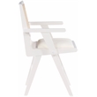 Meridian Furniture Abby White Vegan Leather Dining Arm Chair (Set of 2)