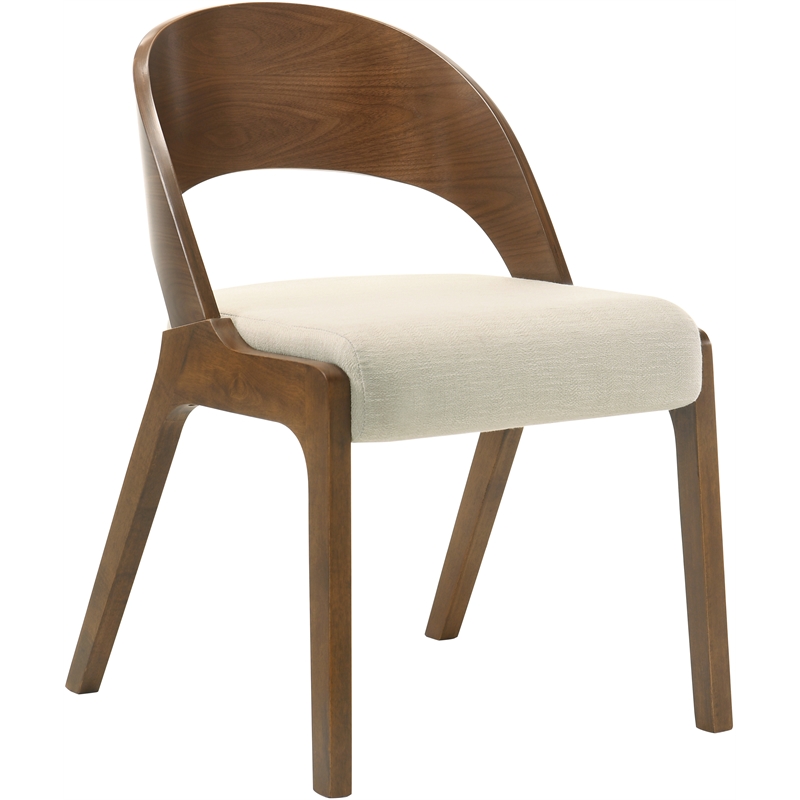 Meridian Furniture Woodson Beige Linen-Like Polyester Dining Chair (Set of 2)