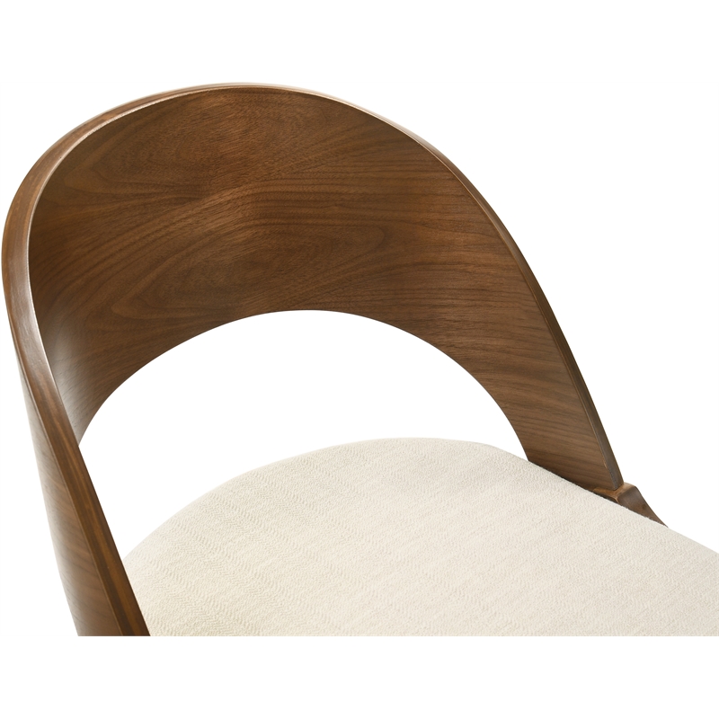 Meridian Furniture Woodson Beige Linen-Like Polyester Dining Chair (Set of 2)