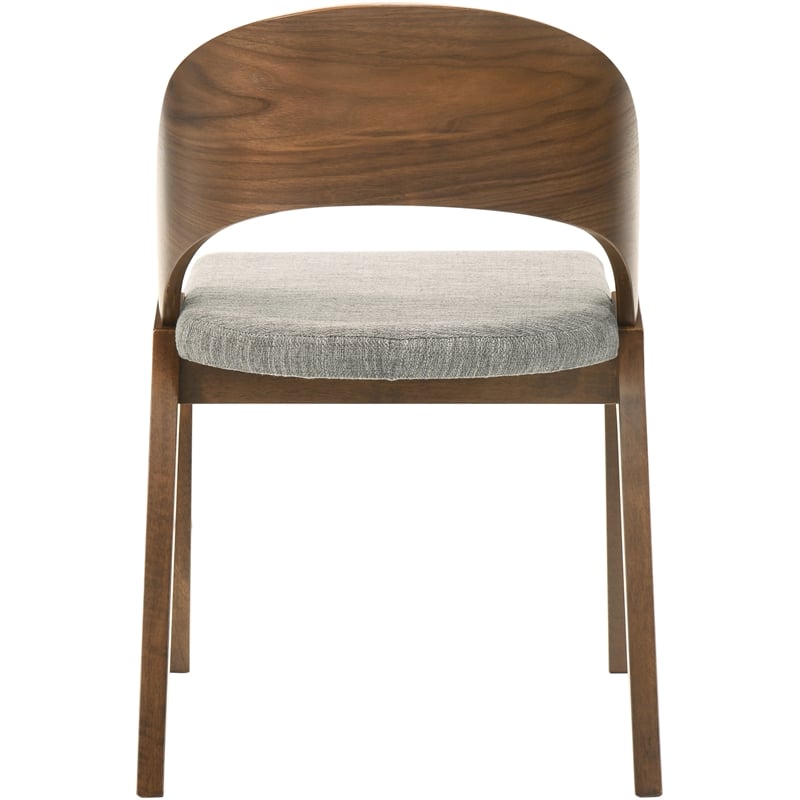 Meridian Furniture Woodson Grey Linen-Like Polyester Dining Chair (Set of 2)