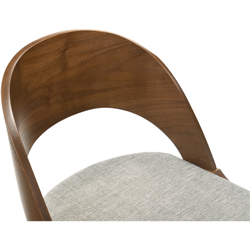 Meridian Furniture Woodson Grey Linen-Like Polyester Dining Chair (Set of 2)