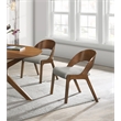 Meridian Furniture Woodson Grey Linen-Like Polyester Dining Chair (Set of 2)