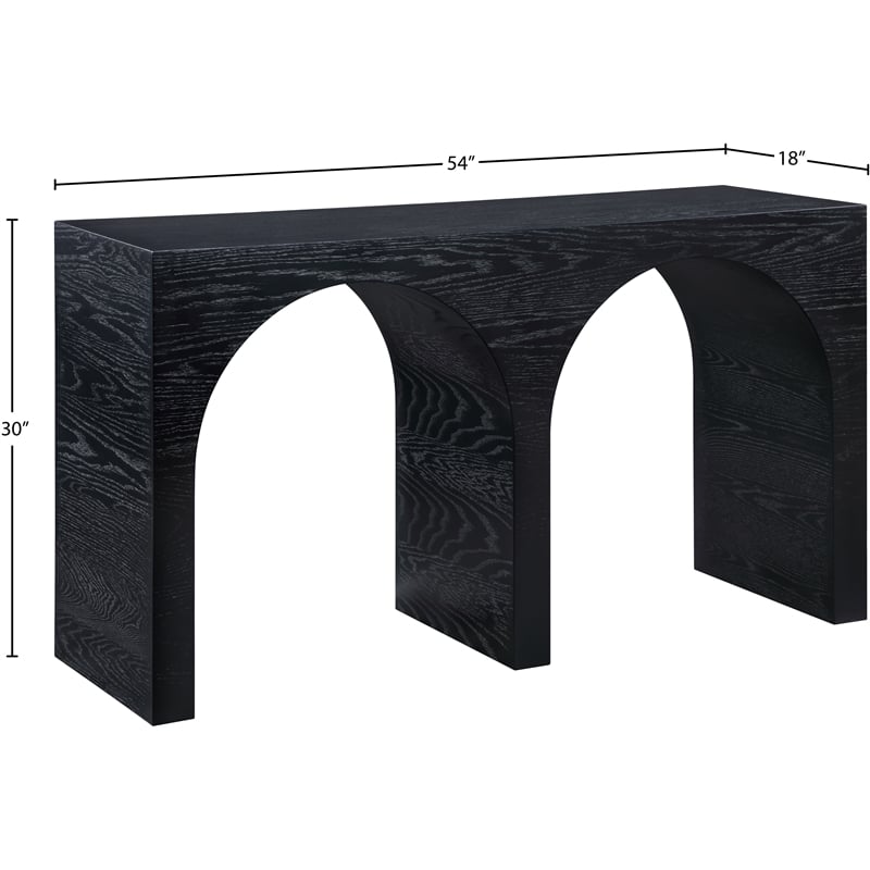 Meridian Furniture June Black Oak Console Table