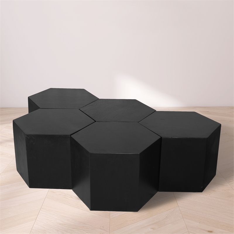 Meridian Furniture Eternal 5-Pc. Black Oak Wood Coffee Table
