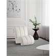 Meridian Furniture Swoon Cream Faux Sheepskin Accent Chair