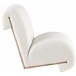 Meridian Furniture Swoon Cream Faux Sheepskin Accent Chair