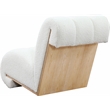 Meridian Furniture Swoon Cream Faux Sheepskin Accent Chair