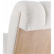 Meridian Furniture Swoon Cream Faux Sheepskin Accent Chair