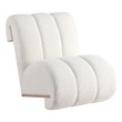 Meridian Furniture Swoon Cream Faux Sheepskin Accent Chair