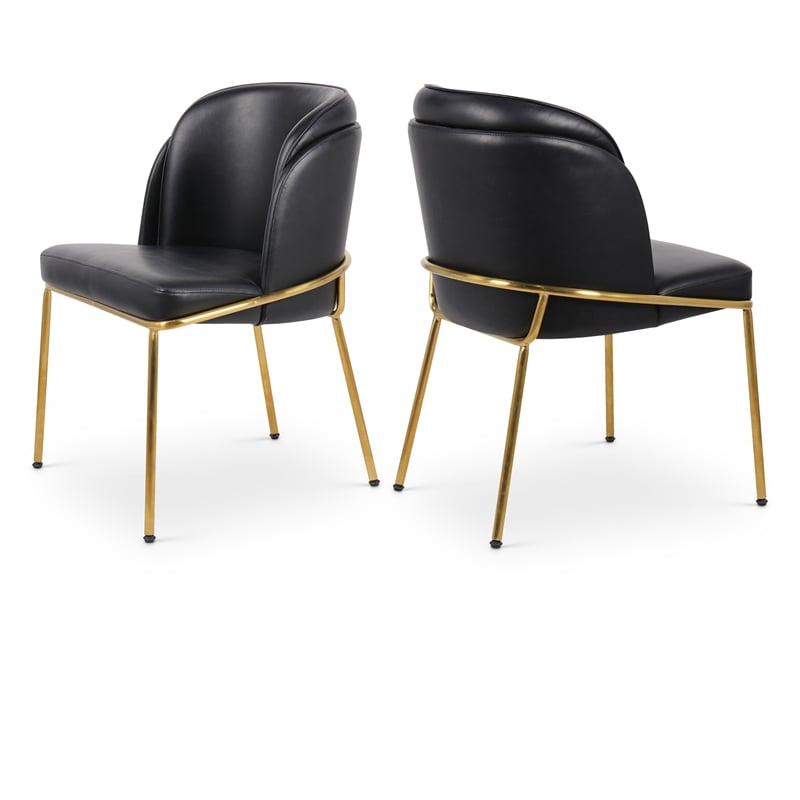 Meridian Furniture Jagger Black Vegan Leather Dining Chair (Set of 2)