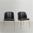 Meridian Furniture Jagger Black Vegan Leather Dining Chair (Set of 2)