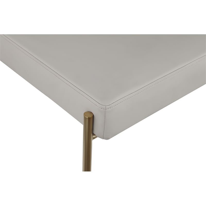 Meridian Furniture Carly Taupe Vegan Leather / Boucle Counter Stool